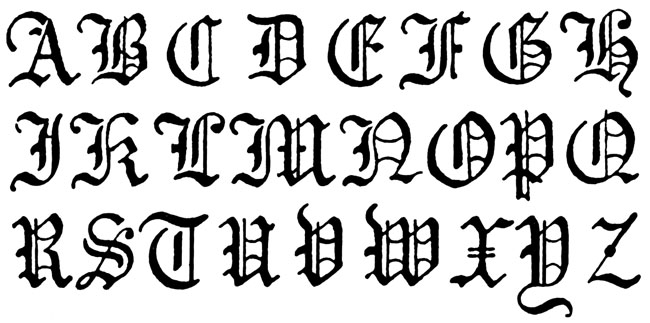 Since I can't figure out a way to actually use Gothic lettering in the