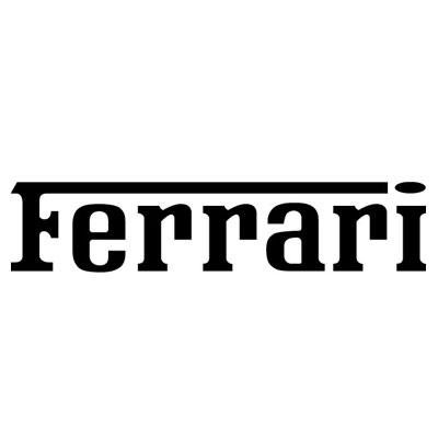 background colour with a white nike logo and with a yellow ferrari logo